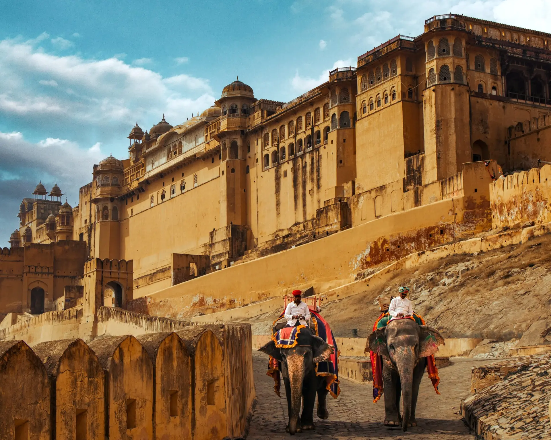 Individuals & Families Explore the grandeur of Amber Fort in Jaipur with traditional elephant rides beneath its ancient walls.